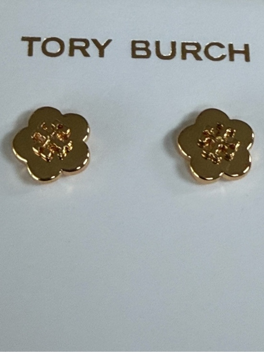 Tory Burch Kira Flower Stud Earrings New